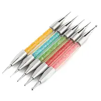 Set 5 punctatoare metalice multicolore cu maner din plastic