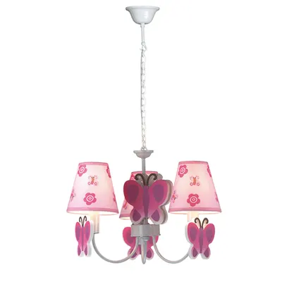 Lustra Pink Butterfly Multicolor 3xE14 40W