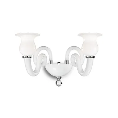 aplica Teseo, 2 becuri, dulie E14, L:370 mm, H:205 mm, Alb