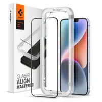 Folie de protectie Ecran Spigen GlastR Align Master pentru Apple iPhone 17e / 16e / 14 / 13 Pro, Sticla Securizata, Full Glue, Neagra AGL03725