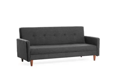 Canapea extensibila HIKO, 3 locuri, gri inchis, 200x75x83 cm
