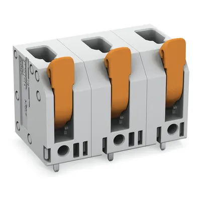 PCB terminal block; lever; 4 mm²; Pin spacing 11.5 mm; 10-pole; Push-in CAGE CLAMP®; 4,00 mm²; gray