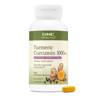 Turmeric Curcumin 1000 mg Herbal Plus, 60 tablete, GNC