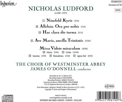 Ludford: Missa Videte Miraculum & Ave Maria, Ancilla Trinitatis