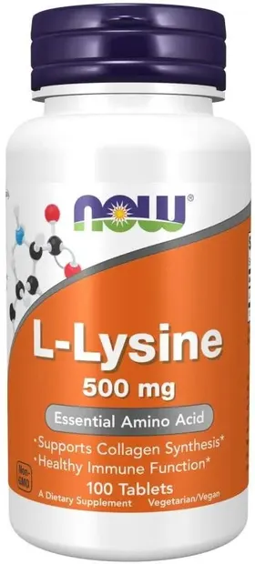 L-Lysine, 500 mg, 100 capsule, Now