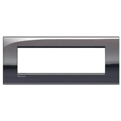 Placa Ornament 7 Module, Gri Petrol, Living Light, Bticino