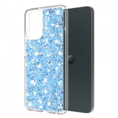 Husa pentru Motorola Moto G14, Techsuit, Sparkly Glitter, Bleu