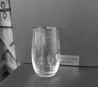 Pahare de apă din cristal Bohemia Crystalex - Angela Platinum, 6 buc., 380 ml