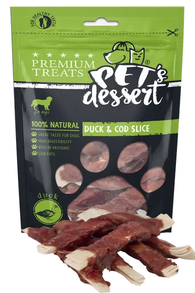 Pet s Desert Dog DuckCod Slice 80g LSD-12