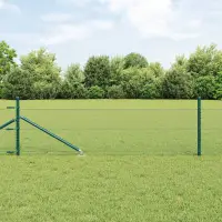 vidaXL Gard hexagonal cu stâlp 100 x 0,4 m Oțel cu strat de PVC Verde