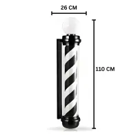 Sigla Barber Shop, Reclama luminoasa frizerie, Barber Pole, 110CM - TOTAL NEGRU