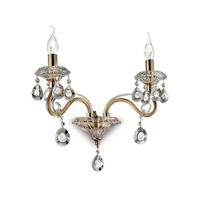 aplica Negresco, 2 becuri, dulie E14, L:255 mm, H:252 mm, Auriu