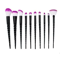 Set 10 Pensule Machiaj Unicorn Negre - C03