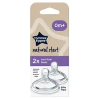 Tetina cu Flux Variabil Natural Start +0 luni, 2 bucati, Tommee Tippee