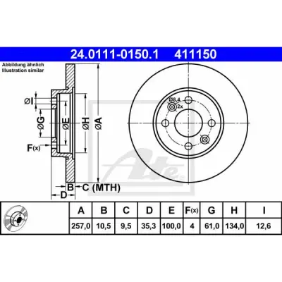 Disc frana ATE 24.0111-0150.1