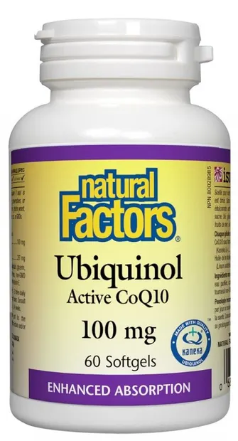Ubiquinol Active CoQ10, 100 mg, 60 capsule gelatinoase moi, Natural Factors