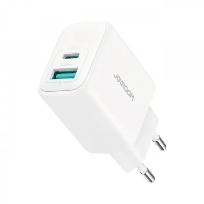Incarcator Retea Joyroom JR-TCF21, 20W, 3A, 1 x USB-A - 1 x USB-C, Alb