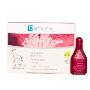 Dermoscent Atop 7 Spot On, produs calmant pentru piele sensibila caini 10-20 kg, 4 pipete