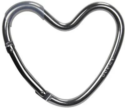 Cârlig pentru cărucior Dooky - Heart Silver Matt