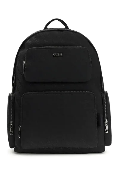 Rucsac cu model monograma Boston - Negru