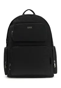 Rucsac cu model monograma Boston - Negru