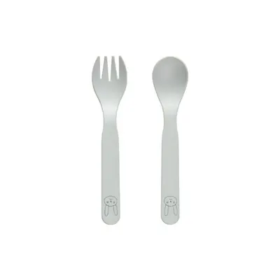 Tacâmuri pentru copii verde mentă din plastic 2 buc. Pullo – OYOY Mini