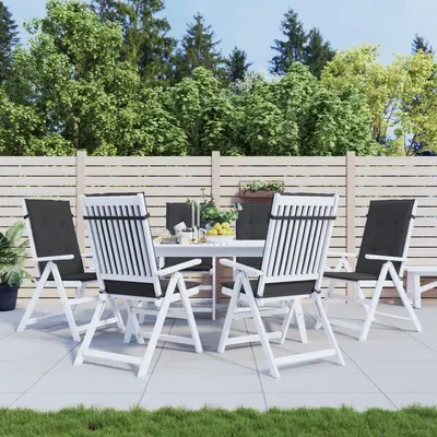 vidaXL Perne scaun spătar înalt, 6 buc., negru, 120x50x3 cm, textil