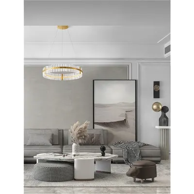 Lampa suspendata KEZO Triac Dimabil Platinum Auriu Stainless Otel & Sticla LED 56 Wat 220-240Volt 6339Lm 3500K IP20