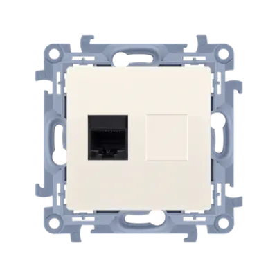 Priza telefon RJ12, crem