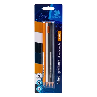 Set creioane grafit Astra - HB, Classic, 4 buc