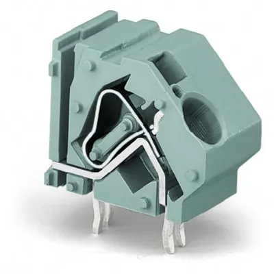 Stackable PCB terminal block; 16 mm²; Pin spacing 20 mm; 1-pole; CAGE CLAMP®; commoning option; 16,00 mm²; gray