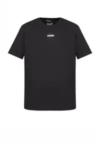Men T-Shirt logo-plaque Black - Negru