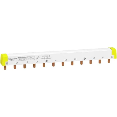 Pieptene (busbar) 3L+N, inclinare 18 mm, 12 Module, 100A Schneider A9XPH412