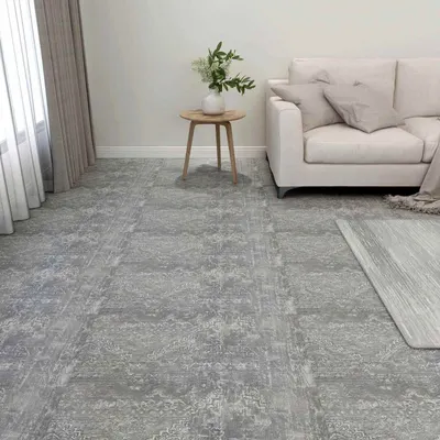 vidaXL Plăci de Pardoseală Gri Beton 5,11 m² 55 buc. PVC