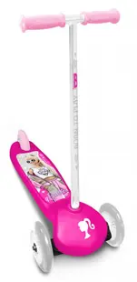 Trotineta intuitiva Barbie Pink, platforma antiderapanta, greutate suportata 50 kg, varsta 2 ani+