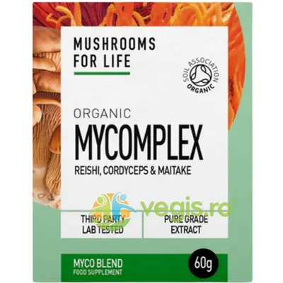 Organic Mycomplex Reishi + Cordyceps + Maitake 1000mg Ecologic/Bio 60g