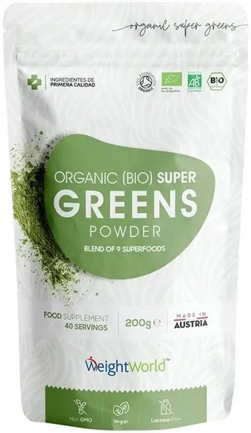 Organic Bio Super Greens Powder, 200 g, Weight World