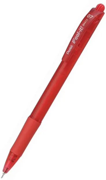 Pix automat Pentel BX417 - Feel It, 0.7 mm, rosu