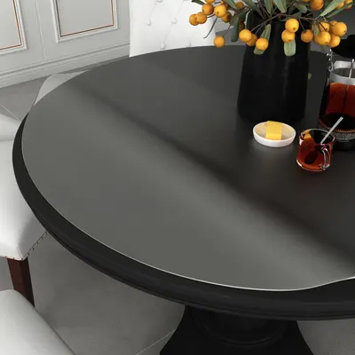 vidaXL Folie de protecție masă, mat, Ø 90 cm, PVC, 1,6 mm