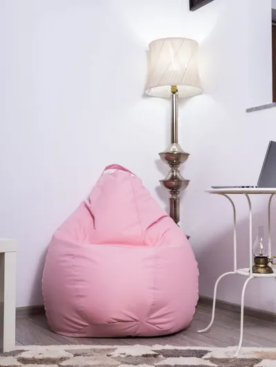 Fotoliu puf Bean bag roz XXL fara husa interioara
