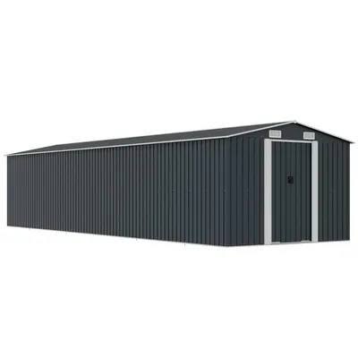 vidaXL Șopron de grădină, antracit, 257x779x181 cm, oțel galvanizat