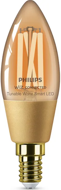 Bec inteligent Philips - C35, 25W, E14, RGB, bej