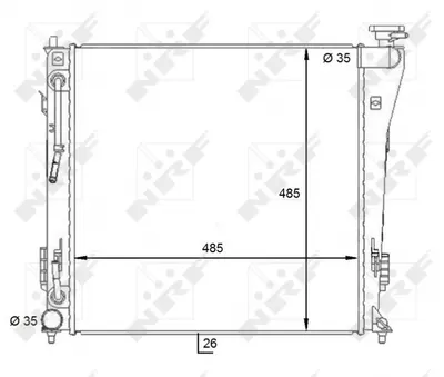 Radiator motor (Automat) potrivit HYUNDAI I40 I, I40 I CW 1.7D