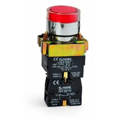 Buton de Comanda cu Indicator Luminos BW 3471 Elmark 401473 110V rosu