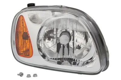 Far Dreapta (H4, electric, fara motoras, culoare insertie: cromat, culoare semnalizator: galben) potrivit NISSAN MICRA II 2000-2003