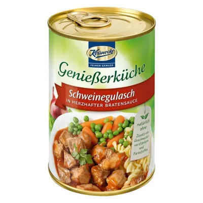 Gulas de Porc in Sos Brun, Gourmet, 400 g, Keunecke