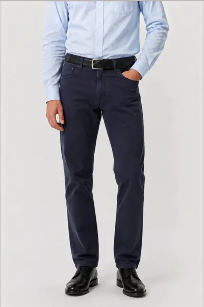 Pantaloni clasici de vara pentru barbati – Vero, Bleumarin (Marime pantalon: W38)