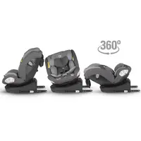 Scaun auto cu Isofix Coccolle Nyota Diamond Black 40-150 cm, i-Size, 4 pozitii inclinare, Rotire 360 cu o singura mana, Tetiera reglabila, Husa detasabila, Sistem antibasculare Top Tether, Pozitie somn, 0-12 ani