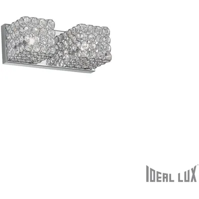 Aplica dubla cu cristale taiate inserate in inele metalice 2x40W