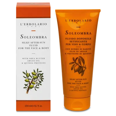 L'Erbolario Fluid Sun dupa plaja cu karite si argan, 200ml